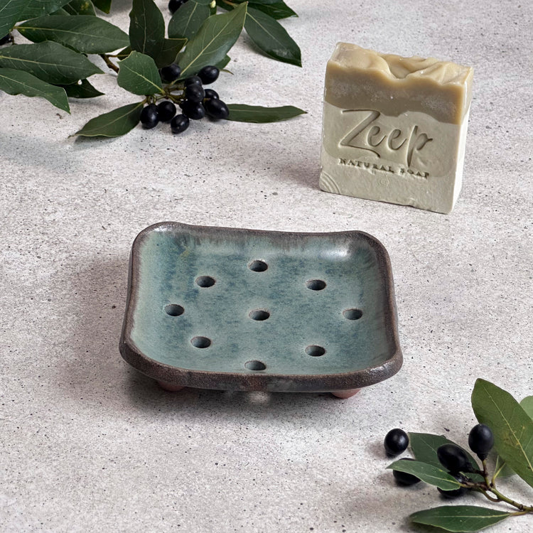 Zeep Naturals | Aegean Collection Ceramic Soap Coaster | Zeep Naturals brings you handcrafted soaps, organic cotton towels, and artisan kitchen essentials — all inspired by nature. Discover simple, sustainable living with products designed to soothe your senses and your home.