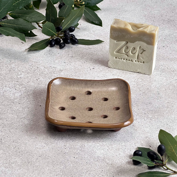 Zeep Naturals | Aegean Collection Ceramic Soap Coaster | Zeep Naturals brings you handcrafted soaps, organic cotton towels, and artisan kitchen essentials — all inspired by nature. Discover simple, sustainable living with products designed to soothe your senses and your home.