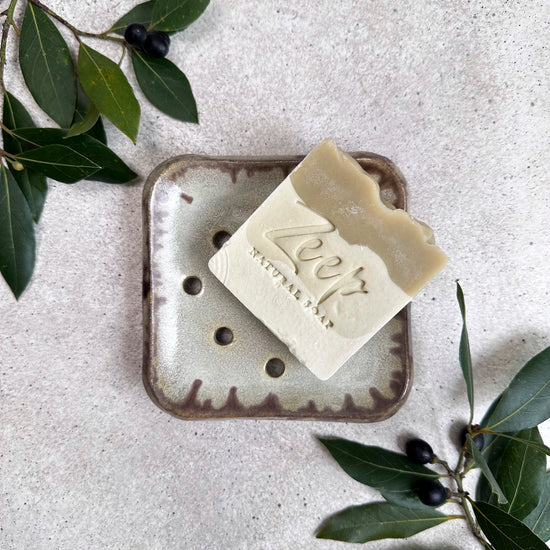 Zeep Naturals | Aegean Collection Ceramic Soap Coaster Stone Brown | Zeep Naturals brings you handcrafted soaps, organic cotton towels, and artisan kitchen essentials — all inspired by nature. Discover simple, sustainable living with products designed to soothe your senses and your home.