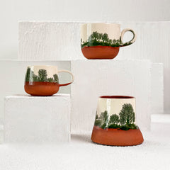 Zeep Naturals | Assos Collection Ceramic Coffee/Tea Cup with Handle | Zeep Naturals brings you handcrafted soaps, organic cotton towels, and artisan kitchen essentials — all inspired by nature. Discover simple, sustainable living with products designed to soothe your senses and your home.