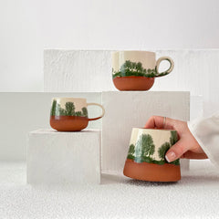 Zeep Naturals | Assos Collection Thumb Pressed Coffee/Tea Cup | Zeep Naturals brings you handcrafted soaps, organic cotton towels, and artisan kitchen essentials — all inspired by nature. Discover simple, sustainable living with products designed to soothe your senses and your home.