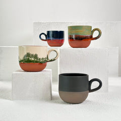 Zeep Naturals | Assos Collection Ceramic Coffee/Tea Cup with Handle | Zeep Naturals brings you handcrafted soaps, organic cotton towels, and artisan kitchen essentials — all inspired by nature. Discover simple, sustainable living with products designed to soothe your senses and your home.