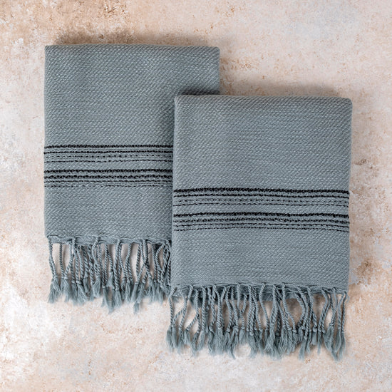 Calvera Kitchen Towels - Aegean Mist