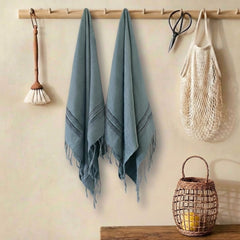 Calvera Kitchen Towels - Aegean Mist