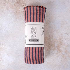 Zeep Naturals | Muslin Collection Mistral Weave Muslin Towels Harbor Stripe | Zeep Naturals brings you handcrafted soaps, organic cotton towels, and artisan kitchen essentials — all inspired by nature. Discover simple, sustainable living with products designed to soothe your senses and your home.