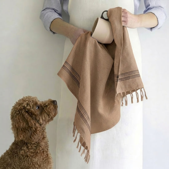 Calvera Kitchen Towels - Golden Sand