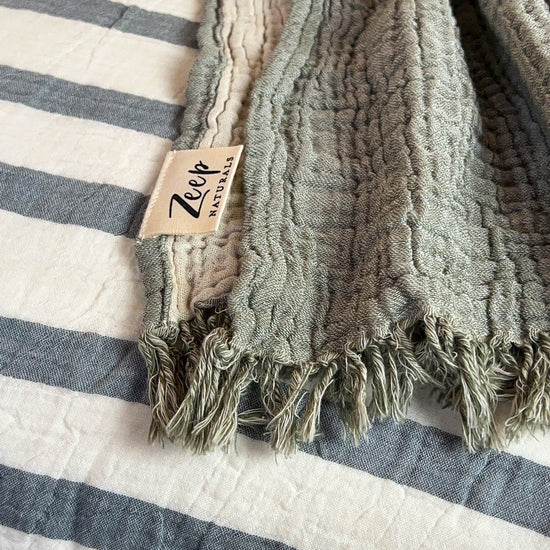 Zeep Naturals | Muslin Bedspreads/Blankets King Grey | Catskills-inspired artisan natural soaps, luxurious Turkish towels, bathrobes, throws, and bedding. Discover handmade coffee cups, milk dispensers, and olive wood kitchen utensils—crafted with care for your home