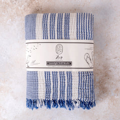 Zeep Naturals | Muslin Collection Loomlight Drift Muslin Towels Coastal Sky Blue | Zeep Naturals brings you handcrafted soaps, organic cotton towels, and artisan kitchen essentials — all inspired by nature. Discover simple, sustainable living with products designed to soothe your senses and your home.
