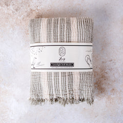 Zeep Naturals | Muslin Collection Loomlight Drift Muslin Towels Sage Meadow | Zeep Naturals brings you handcrafted soaps, organic cotton towels, and artisan kitchen essentials — all inspired by nature. Discover simple, sustainable living with products designed to soothe your senses and your home.