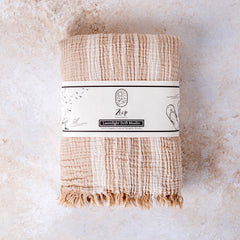 Zeep Naturals | Muslin Collection Loomlight Drift Muslin Towels Sand Dune Beige | Zeep Naturals brings you handcrafted soaps, organic cotton towels, and artisan kitchen essentials — all inspired by nature. Discover simple, sustainable living with products designed to soothe your senses and your home.