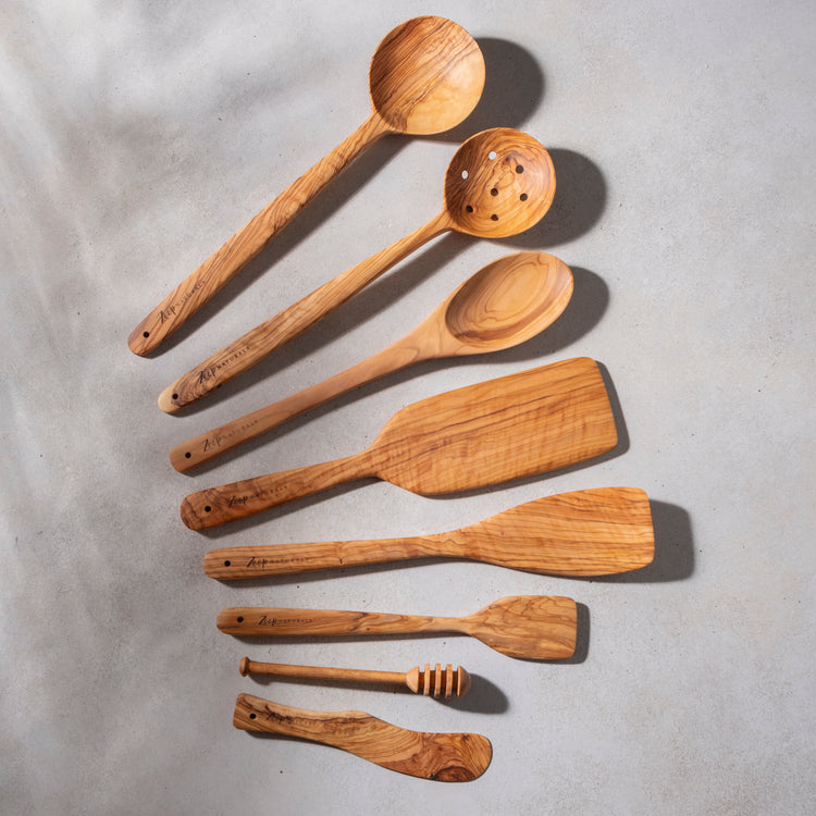 Olive Wood Round Spoon