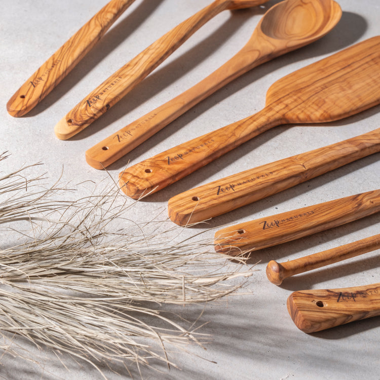 Olive Wood Round Spoon