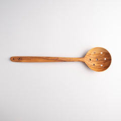 Zeep Naturals | Olive Wood Slotted Round Spoon | Zeep Naturals brings you handcrafted soaps, organic cotton towels, and artisan kitchen essentials — all inspired by nature. Discover simple, sustainable living with products designed to soothe your senses and your home.