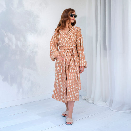 Zeep Naturals | Aegean Collection Almond Cream Bubble Bathrobes | Zeep Naturals brings you handcrafted soaps, organic cotton towels, and artisan kitchen essentials — all inspired by nature. Discover simple, sustainable living with products designed to soothe your senses and your home.
