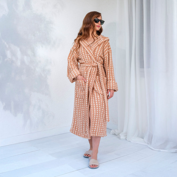 Zeep Naturals | Aegean Collection Almond Cream Bubble Bathrobes | Zeep Naturals brings you handcrafted soaps, organic cotton towels, and artisan kitchen essentials — all inspired by nature. Discover simple, sustainable living with products designed to soothe your senses and your home.