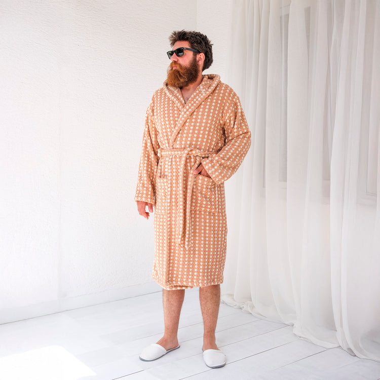 Zeep Naturals | Aegean Collection Almond Cream Bubble Bathrobes | Zeep Naturals brings you handcrafted soaps, organic cotton towels, and artisan kitchen essentials — all inspired by nature. Discover simple, sustainable living with products designed to soothe your senses and your home.