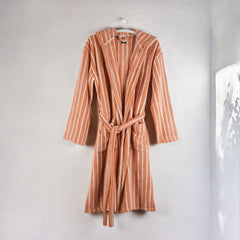 Zeep Naturals | Aegean Collection Almond Cream Striped Bathrobes | Zeep Naturals brings you handcrafted soaps, organic cotton towels, and artisan kitchen essentials — all inspired by nature. Discover simple, sustainable living with products designed to soothe your senses and your home.