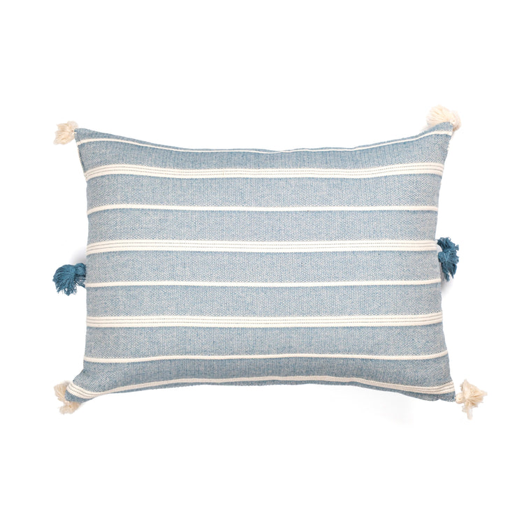 Zeep Naturals | Riviera Loom Pillow Cover Aegean Teal Rectangular | Zeep Naturals brings you handcrafted soaps, organic cotton towels, and artisan kitchen essentials — all inspired by nature. Discover simple, sustainable living with products designed to soothe your senses and your home.