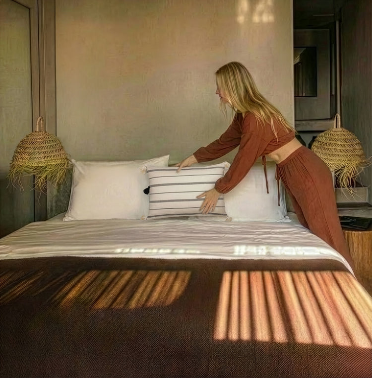 Zeep Naturals | Riviera Loom Pillow Cover | Zeep Naturals brings you handcrafted soaps, organic cotton towels, and artisan kitchen essentials — all inspired by nature. Discover simple, sustainable living with products designed to soothe your senses and your home.