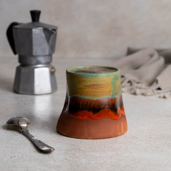 Zeep Naturals | Assos Collection Thumb Pressed Coffee/Tea Cup | Zeep Naturals brings you handcrafted soaps, organic cotton towels, and artisan kitchen essentials — all inspired by nature. Discover simple, sustainable living with products designed to soothe your senses and your home.