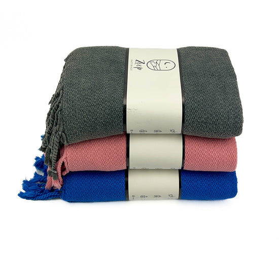 Zeep Naturals | Reflection Towels Blueberry | Catskills-inspired artisan natural soaps, luxurious Turkish towels, bathrobes, throws, and bedding. Discover handmade coffee cups, milk dispensers, and olive wood kitchen utensils—crafted with care for your home