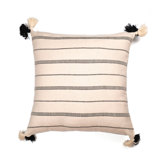 Zeep Naturals | Riviera Loom Pillow Cover Midnight Stripe Square | Zeep Naturals brings you handcrafted soaps, organic cotton towels, and artisan kitchen essentials — all inspired by nature. Discover simple, sustainable living with products designed to soothe your senses and your home.