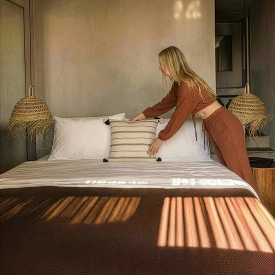 Zeep Naturals | Riviera Loom Pillow Cover | Zeep Naturals brings you handcrafted soaps, organic cotton towels, and artisan kitchen essentials — all inspired by nature. Discover simple, sustainable living with products designed to soothe your senses and your home.