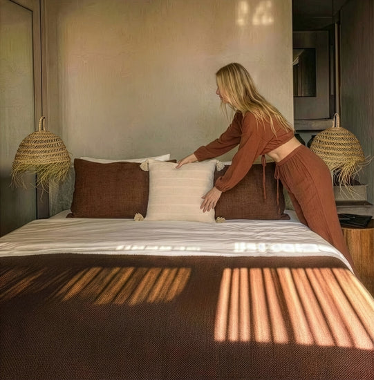 Zeep Naturals | Riviera Loom Pillow Cover | Zeep Naturals brings you handcrafted soaps, organic cotton towels, and artisan kitchen essentials — all inspired by nature. Discover simple, sustainable living with products designed to soothe your senses and your home.