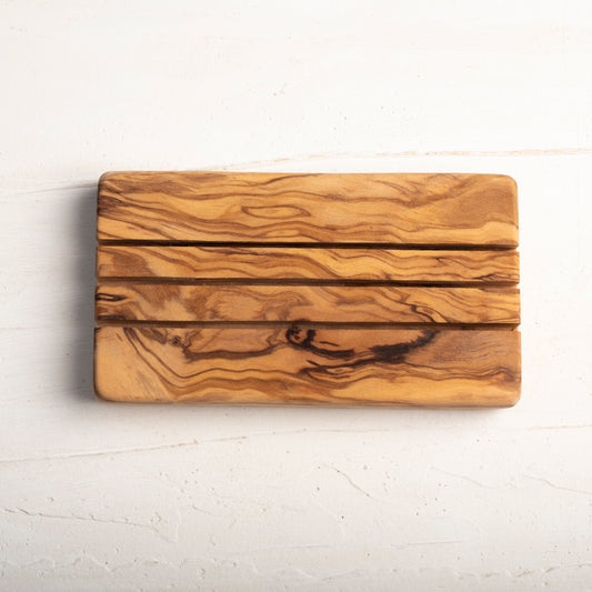 Flat Grill Olive Wood Soap Coaster