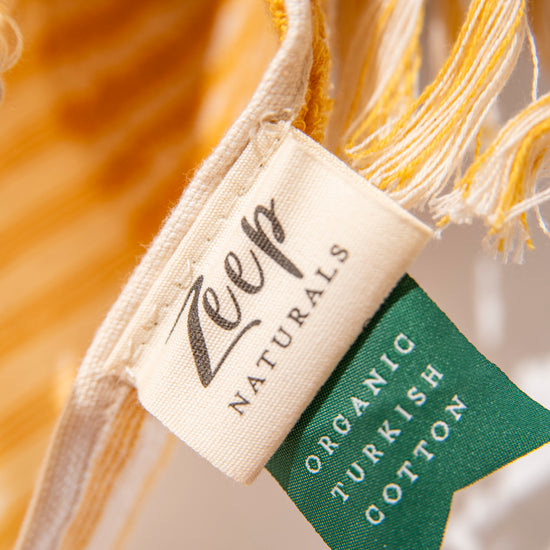 Zeep Naturals | Striped Towels Goldenrod Bath | Catskills-inspired artisan natural soaps, luxurious Turkish towels, bathrobes, throws, and bedding. Discover handmade coffee cups, milk dispensers, and olive wood kitchen utensils—crafted with care for your home