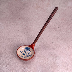 Zeep Naturals | Troy Collection Ceramic Ladle with Wooden Handle Tulip | Zeep Naturals brings you handcrafted soaps, organic cotton towels, and artisan kitchen essentials — all inspired by nature. Discover simple, sustainable living with products designed to soothe your senses and your home.