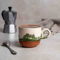 Zeep Naturals | Assos Collection Ceramic Coffee/Tea Cup with Handle | Zeep Naturals brings you handcrafted soaps, organic cotton towels, and artisan kitchen essentials — all inspired by nature. Discover simple, sustainable living with products designed to soothe your senses and your home.