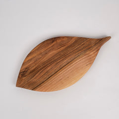Zeep Naturals | Carya Collection Leaf-Shaped Walnut Curved Serving & Presentation Board | Zeep Naturals brings you handcrafted soaps, organic cotton towels, and artisan kitchen essentials — all inspired by nature. Discover simple, sustainable living with products designed to soothe your senses and your home.