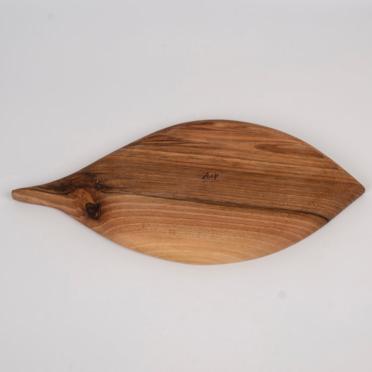 Zeep Naturals | Carya Collection Leaf-Shaped Walnut Curved Serving & Presentation Board | Zeep Naturals brings you handcrafted soaps, organic cotton towels, and artisan kitchen essentials — all inspired by nature. Discover simple, sustainable living with products designed to soothe your senses and your home.