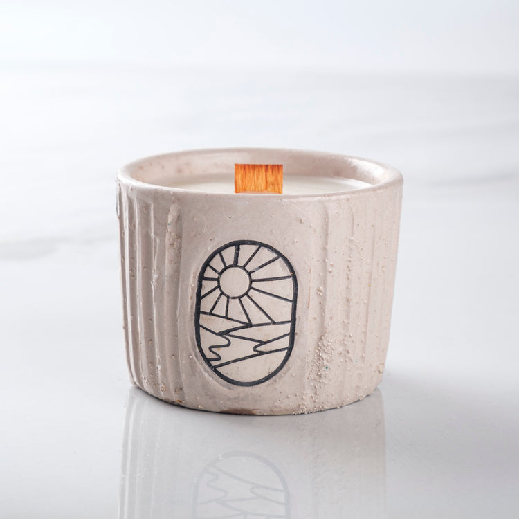 Aegean Collection Hand-Carved Ceramic Soy Wax Candle