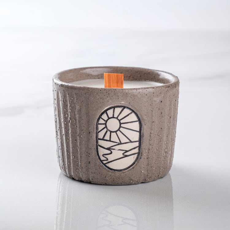 Aegean Collection Hand-Carved Ceramic Soy Wax Candle