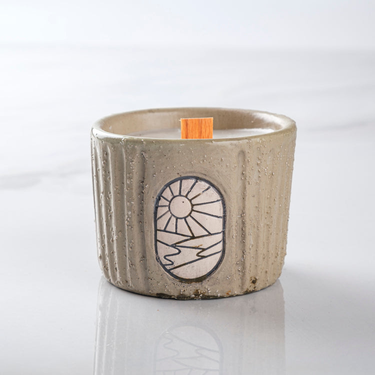 Aegean Collection Hand-Carved Ceramic Soy Wax Candle