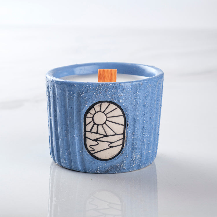 Aegean Collection Hand-Carved Ceramic Soy Wax Candle