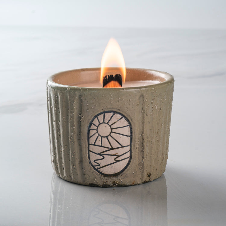 Aegean Collection Hand-Carved Ceramic Soy Wax Candle