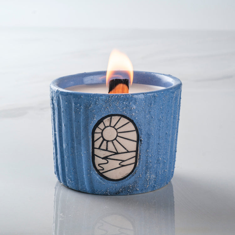 Aegean Collection Hand-Carved Ceramic Soy Wax Candle