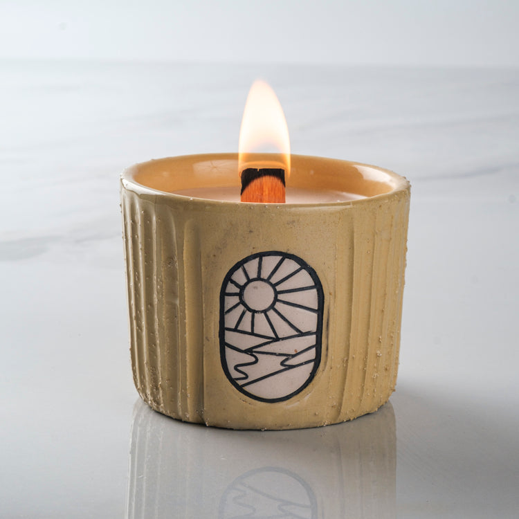 Aegean Collection Hand-Carved Ceramic Soy Wax Candle