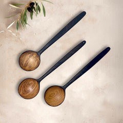 Zeep Naturals | Olive Wood Wabi-Sabi Round Spoon | Zeep Naturals brings you handcrafted soaps, organic cotton towels, and artisan kitchen essentials — all inspired by nature. Discover simple, sustainable living with products designed to soothe your senses and your home.