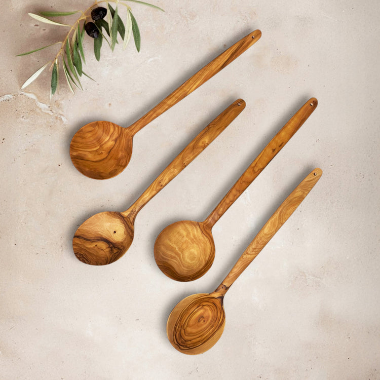 Olive Wood Small Round Spoon