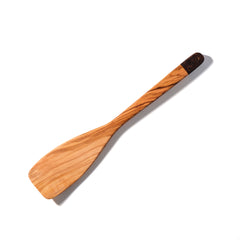 Zeep Naturals | Olive Wood Ember Grain Curve Spatula | Zeep Naturals brings you handcrafted soaps, organic cotton towels, and artisan kitchen essentials — all inspired by nature. Discover simple, sustainable living with products designed to soothe your senses and your home.