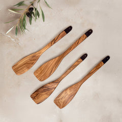Zeep Naturals | Olive Wood Ember Grain Curve Spatula | Zeep Naturals brings you handcrafted soaps, organic cotton towels, and artisan kitchen essentials — all inspired by nature. Discover simple, sustainable living with products designed to soothe your senses and your home.