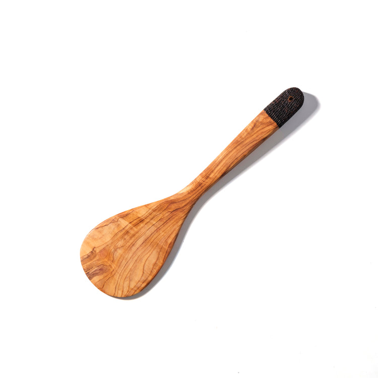 Olive Wood Ember Grain Dropform Spatula