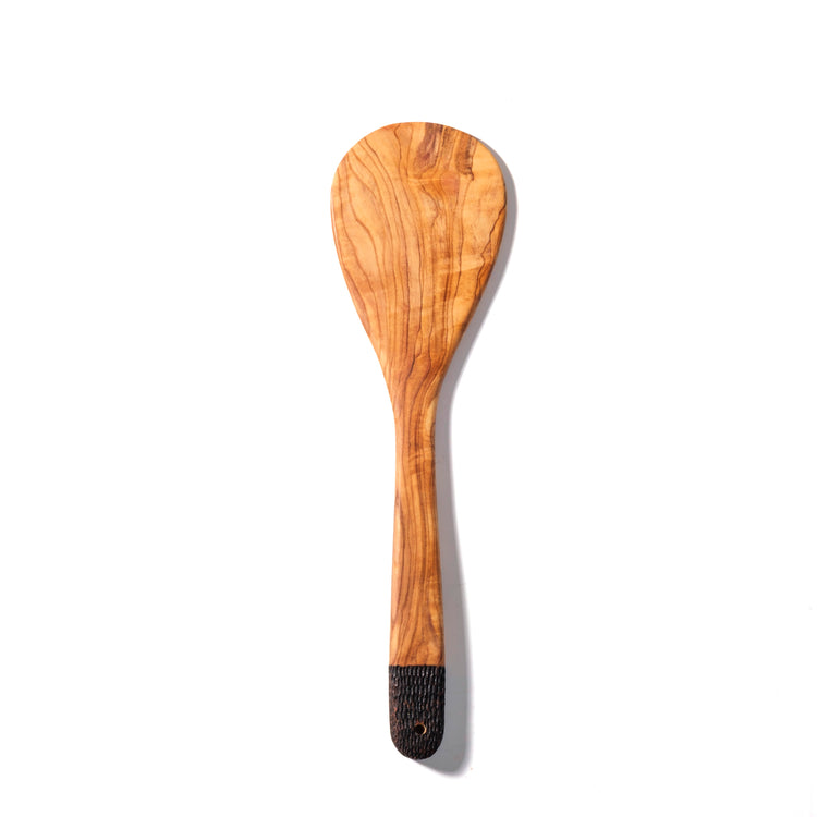 Olive Wood Ember Grain Dropform Spatula