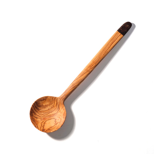 Olive Wood Ember Grain Round Spoon