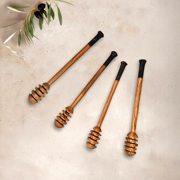 Olive Wood Ember Grain Honey Dipper