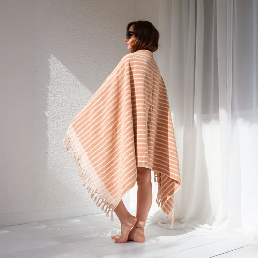 Zeep Naturals | Aegean Collection Striped Bath Towel | Zeep Naturals brings you handcrafted soaps, organic cotton towels, and artisan kitchen essentials — all inspired by nature. Discover simple, sustainable living with products designed to soothe your senses and your home.